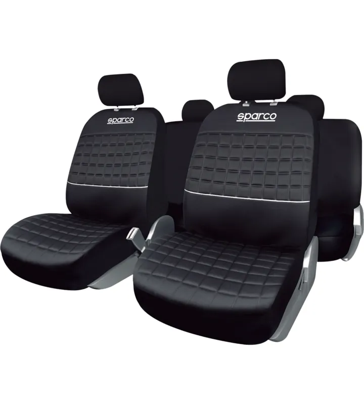 Acquista Ora Set coprisedili universali auto sparco "spc1042" nero/argento