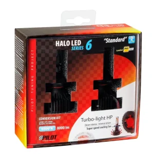 Lampade led per auto 9-32v halo led serie 6 standard - (h4) - 30w - p43t - 2 pz - scatola 57784 Professionale