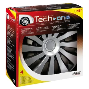 Offerta Limitata Copricerchi per auto "sepang" silver & black - ø 13" pilot 31655
