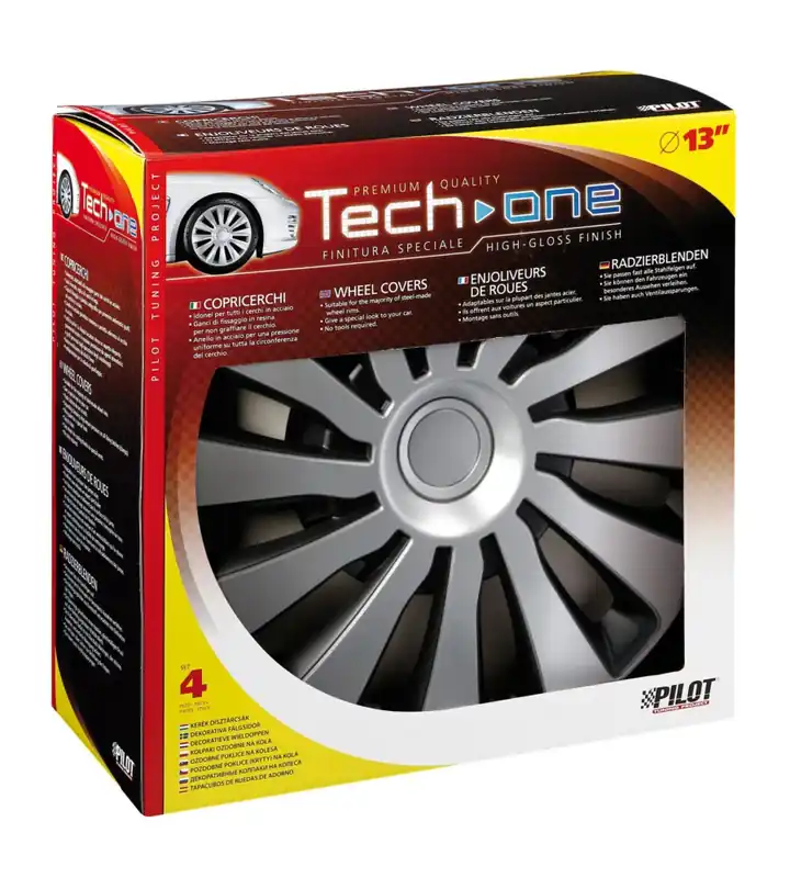 Offerta Limitata Copricerchi per auto "sepang" silver & black - ø 13" pilot 31655