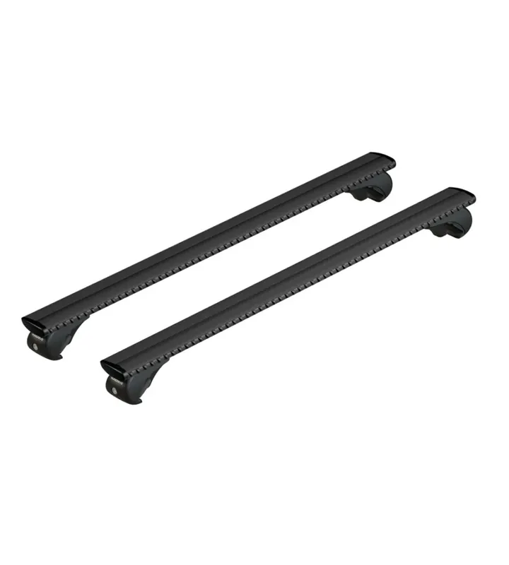 Spedito Oggi Set completo barre portatutto "evos silenzio black rail" in alluminio m 120 cm - n15090
