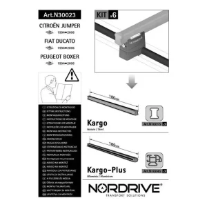 Ultima Occasione Kit attacchi per barre auto portatutto citroen jumper, fiat ducato, peugeot n30023