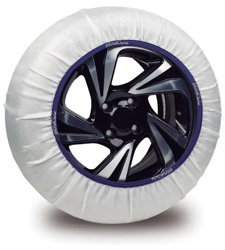 Nuova Collezione Set 2 pezzi calze da neve sparco in tessuto bianco silenziose, tg s - spt60