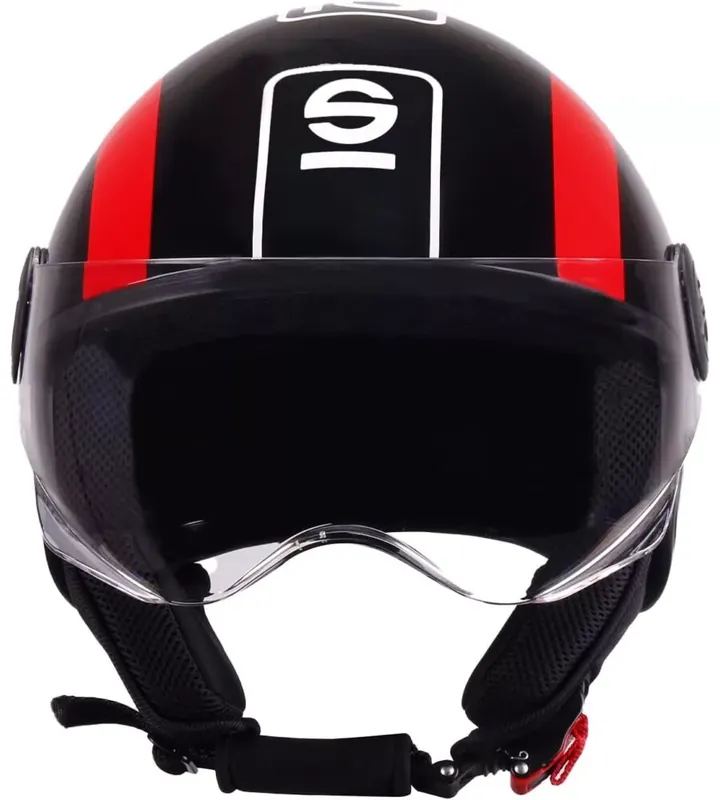 Casco moto sparco sp601 nero/rosso tg.m Super Prezzo