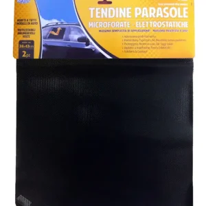Tendine elettrostatiche microforate per auto nero 38x43 cm Ultime Pezzi