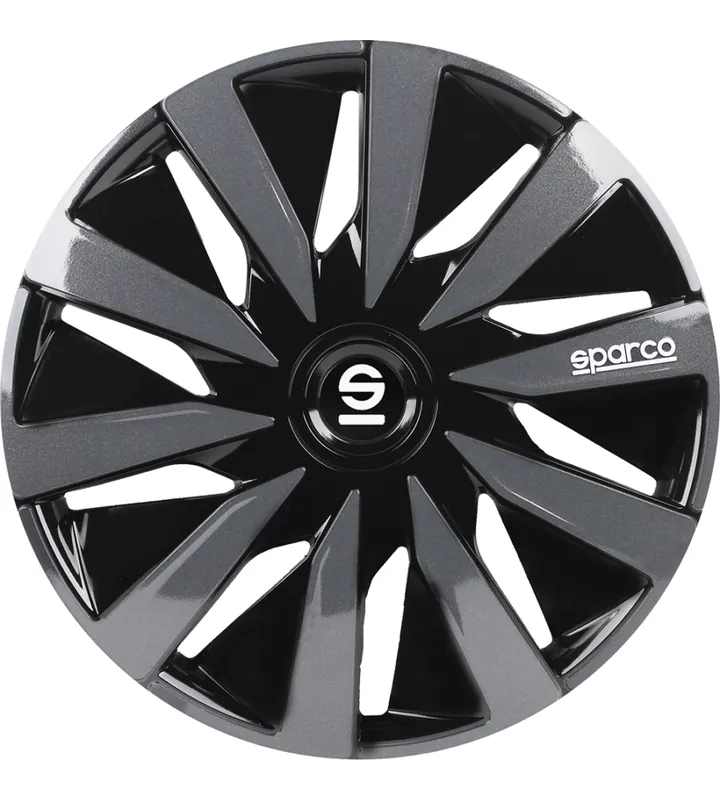A Buon Prezzo Set 4 copricerchi auto sparco "lazio" nero/grigio, 16" pollici - spc1691bkgr