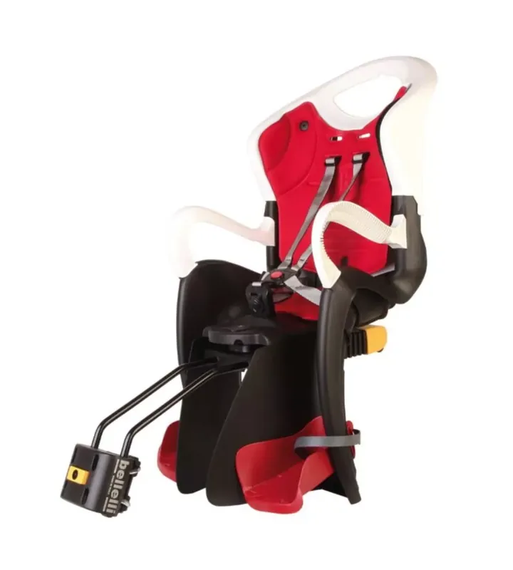 Promozione Esclusiva Seggiolino bici posteriore bellelli "tiger relax" rosso e bianco, portata massima 22 kg