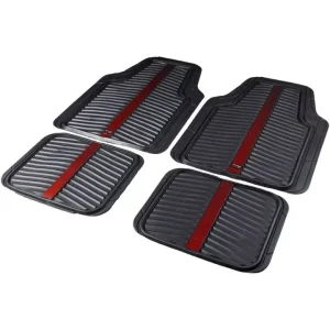 Ultima Occasione Set 4 tappeti auto redbull "bull flash" nero e rosso