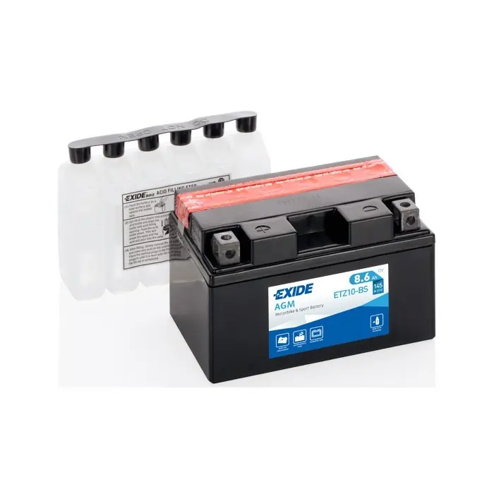 Prezzo Basso Batteria Moto e Scooter EXIDE Bike ETZ10-BS AGM 12V 8,6Ah-145A