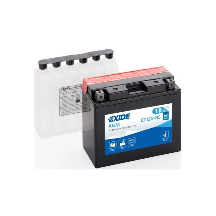 Prezzo Di Fabbrica Batteria Moto e Scooter Exide Bike ET12B-BS AGM 12V 10Ah-160A