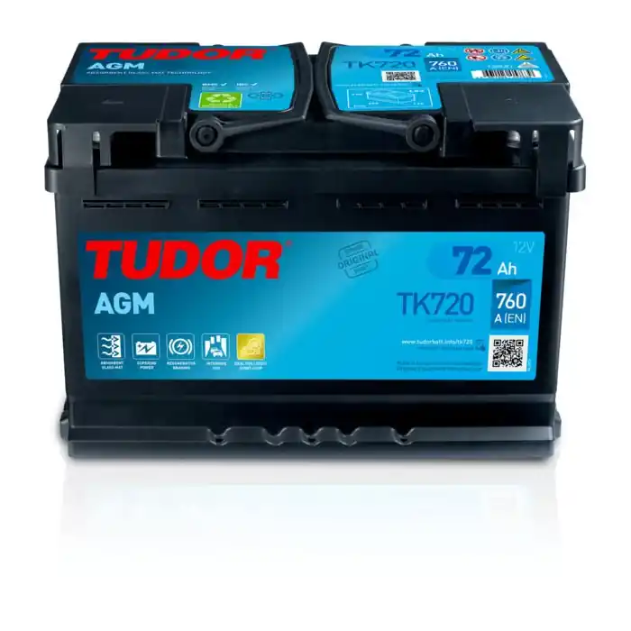 Batteria Auto Tudor AGM TK 720 Start&Stop "72Ah" Bestseller