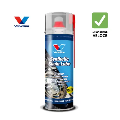 887049 VALVOLINE - SYNTHETIC CHAIN LUBE – SPRAY LUBRIFICANTE SINTETICO PER CATENE MOTO, BICI E CICLOMOTORI 500ML Bestseller