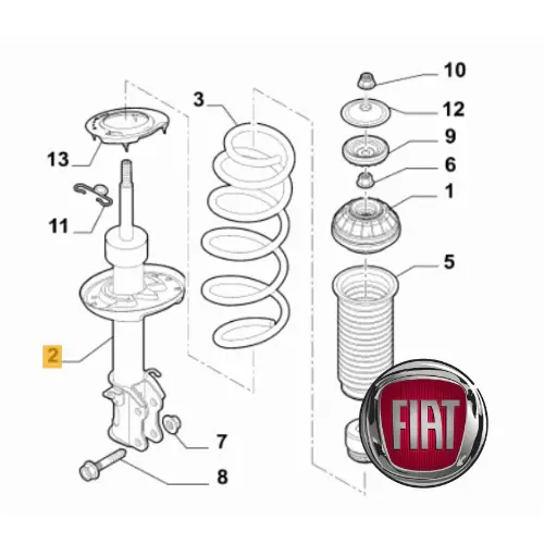 Ultimissimo Modello 52061667 FIAT - AMMORTIZZATORE ORIGNALE FIAT 52017975 52092911 52092915