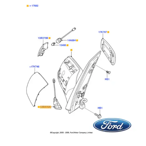 Spedito Oggi 4509525 FORD - LAMPADA ESTERNA SOTTO SPECCHIETTO RETROVISORE SINISTRO FORD FOCUS C-MAX CAP