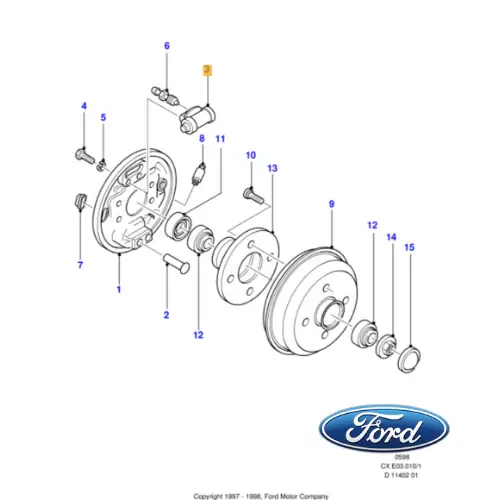 Vendita Finale 7117257 FORD - COPPIA 2 PEZZI CILINDRETTI FRENO FORD FIESTA 1989 1997