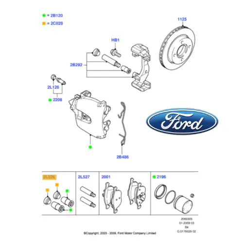 6186923 FORD - GUAINA PARAPOLVERE GUIDA PINZA FRENO FEBI 05620 TEXTAR 49000400 Quantità Limitata