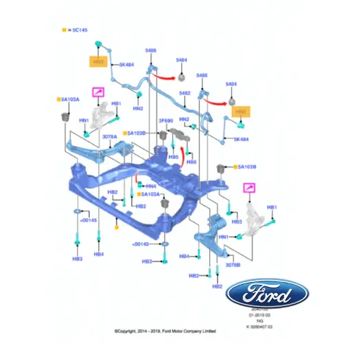 Offerta Speciale 4762653 FORD - DADO ESAGONALE FORD BIELLETTA BARRA STABILIZZATRICE