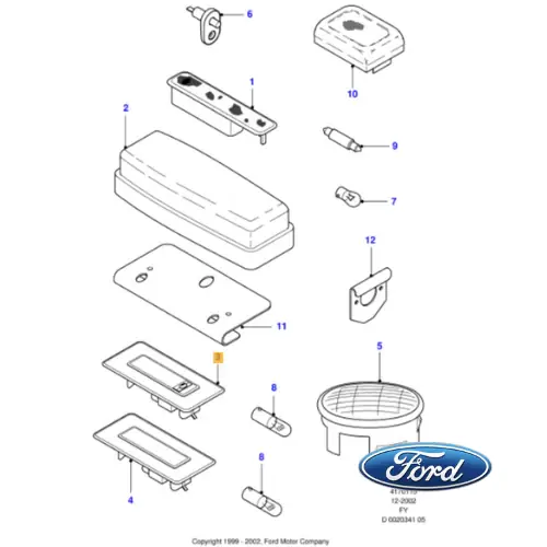 4113167 FORD - LUCI ABITACOLO LUCE CORTESIA TETTO TRANSIT Ultimissimo Modello