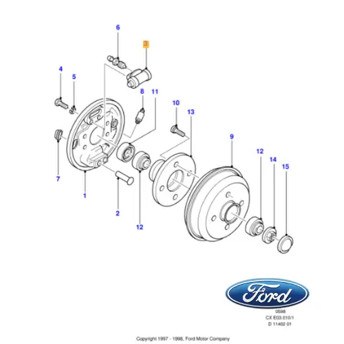 6187602 FORD - CILINDRETTO FRENO FORD 22 MM Popolare