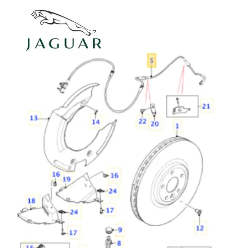 T4A13370 JAGUAR - SENSORE USURA FRENO ANTERIORE ORIGINALE Miglior Prezzo