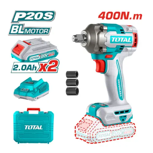 Pagamento Sicuro 4702001202 INECO - AVVITATORE AD IMPULSI 20V 1/2" 400 NM – SET COMPLETO