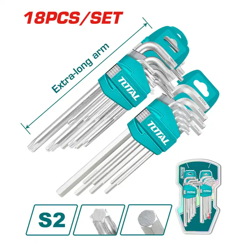 Professionale INECO 4200400005 – SET 18 CHIAVI ESAGONALI E TORX THT106KT0181