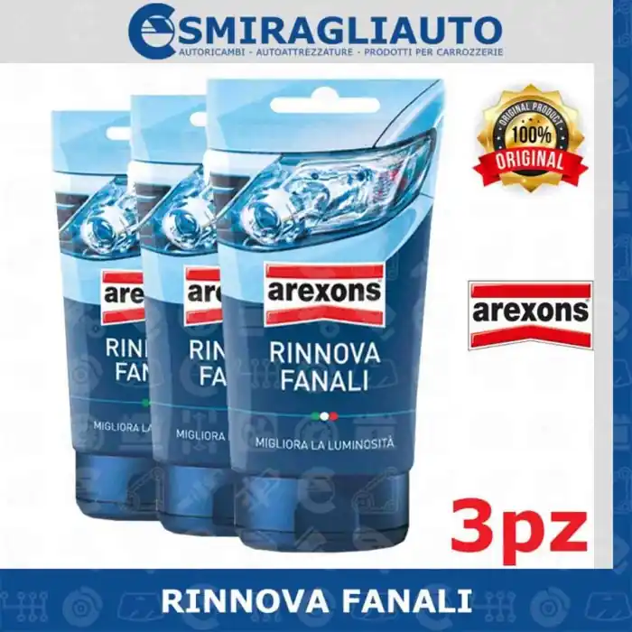 Arexons 8249 Mirage Rinnova Fanali Rimuove Opacità Da Fanali Parabrezza Scooter 3x 150gr Prezzo Conveniente