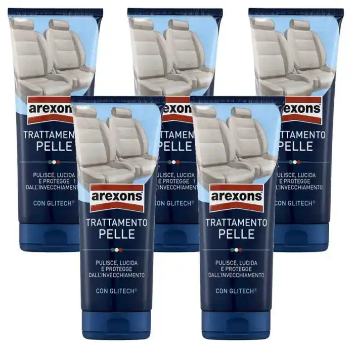 Professionale Arexons 8313 Kit 5 Pezzi (200 Ml) Trattamento E Pulizia Pelle Interni Auto.