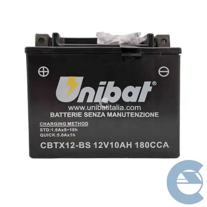 Unibat Cbtx12bs Batteria Moto 12v 12h Codice Yuasa Ytx12-bs Solo Oggi