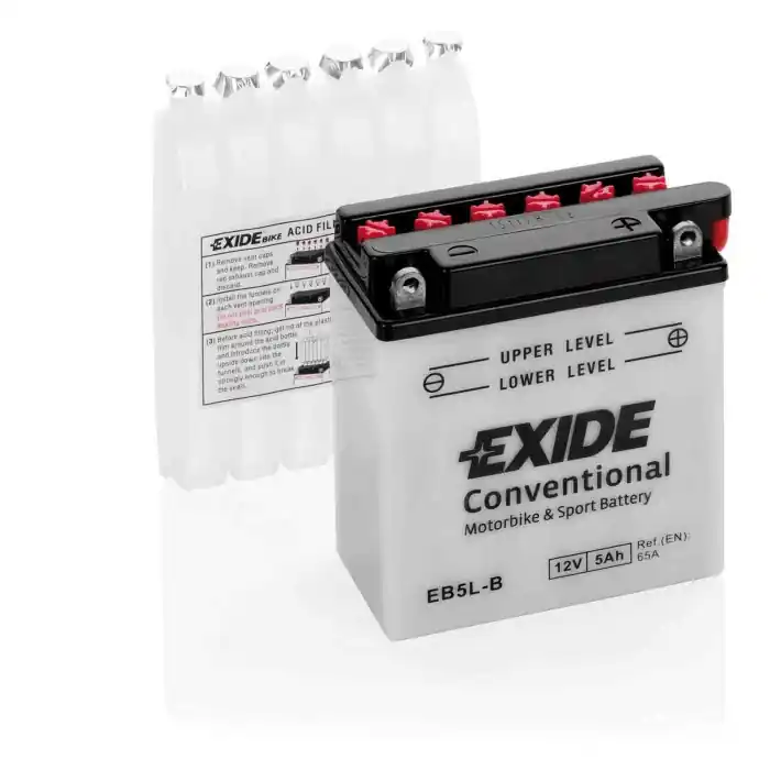 Batteria 12v Exide Bike Conventional 5 Ah 65 A Kb-100 Rtz-125 (12v) Exide Bike Batterie Per Moto Batterie Promozione Esclusiva