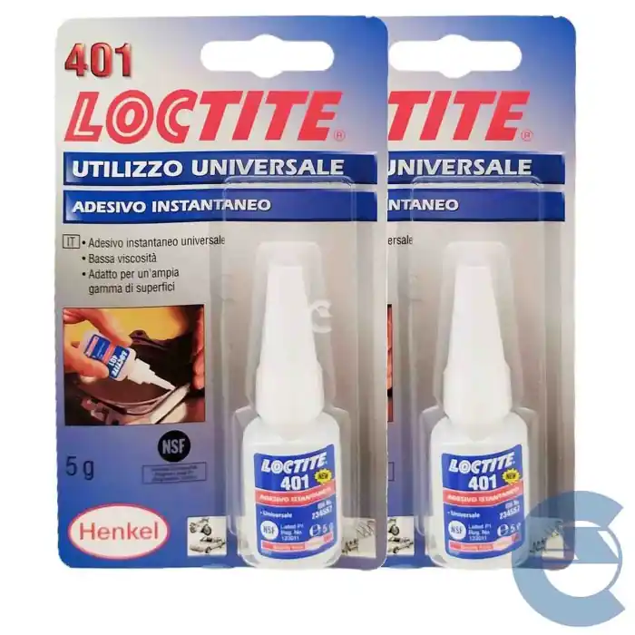 Loctite 401 Adesivo Istantaneo Utilizzo Universale 2 Pezzi X 5g Multimateriale Popolare