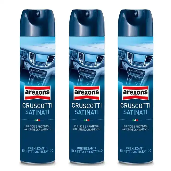 Arexons Cruscotti Satinati 8317 600ml Detergente Plastiche Interni 3 Pezzi Reso Gratuito