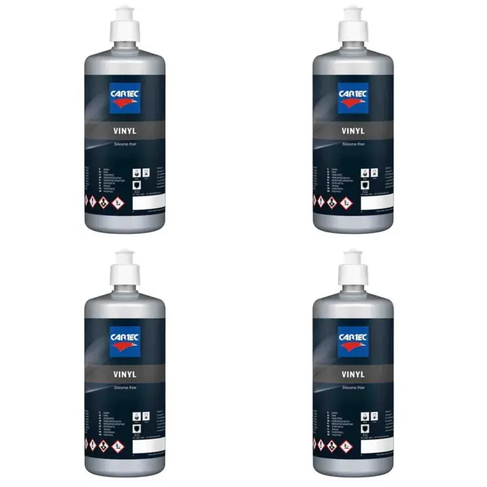 Promozione Vinyl Silicon Free - Ravvivante Plastiche Esterne E Gomme Per Auto, Nero Per Plastiche E Protettivo 1 Litro 4 Pezzi