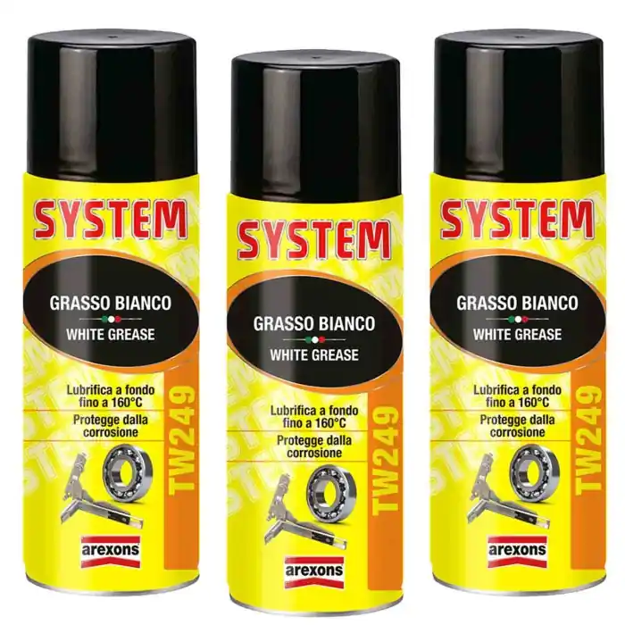 Grasso Spray Arexons System Tw249 Lubrificante Parti Metalliche Kit Promo 3 Pezzi X 400ml Bestseller