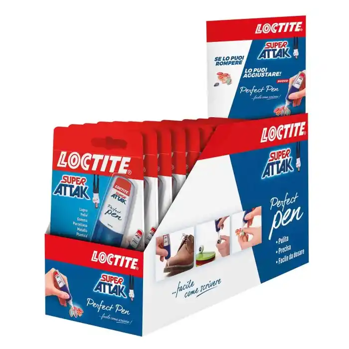 Loctite Super Attak Perfect Pen 3 G Display 12 Pz Adesivi Professionali Pagamento Sicuro