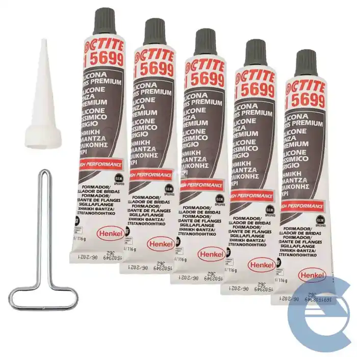 Professionale Loctite Si5699 Silicone Ossimico Grigio 5 Pezzi X 80ml Resiste Ad Acqua E Glicone