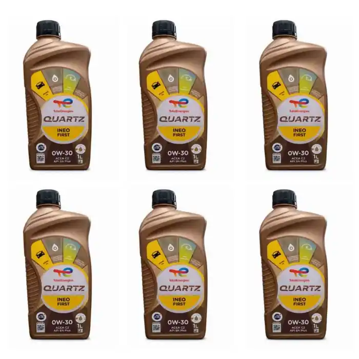Promozione Esclusiva Total Quartz Ineo First 0w-30 6 Litri Olio Motore Auto Ibride E Start & Stop
