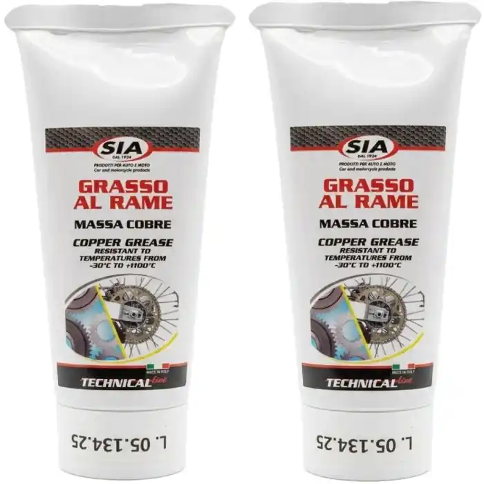 Esclusivo SIA 6051 Grasso al Rame Antifischio per Pastiglie 125ml 2PZ