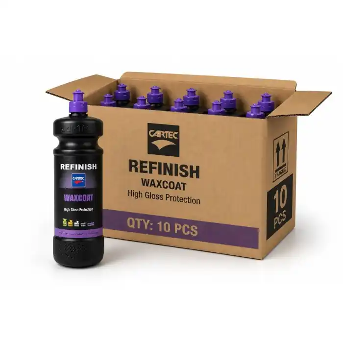 Professionale Cartec Waxcoat Cera Liquida A Base Di Carnauba Per Carrozzeria Auto Durata 3 Mesi Cf.10 Pezzi X 150ml