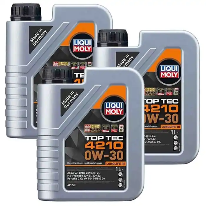 Liqui Moly 21604 Olio Motore 0w30 Acea C3. Top Tec 4210 Con Specifiche Longlife Iii. Confezione 3 Litri Bestseller