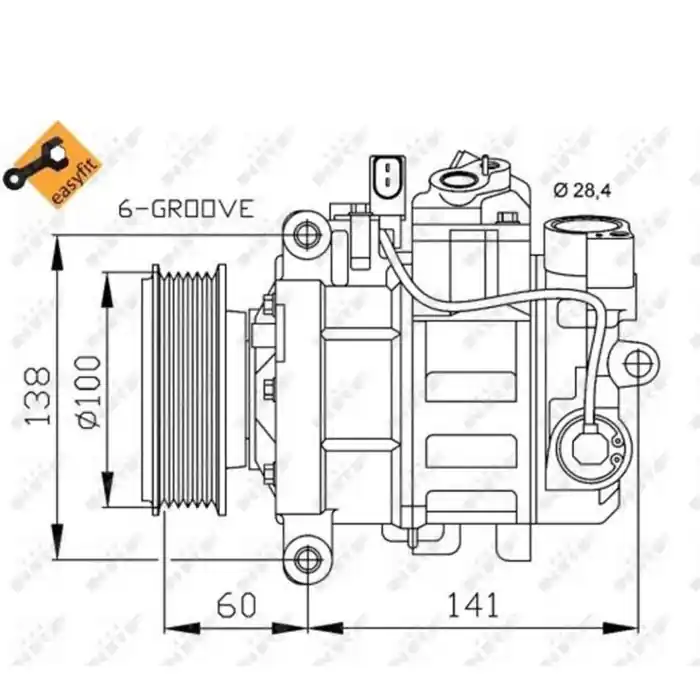 Compressore, Climatizzatore 32263 NRF per AUDI SEAT Ultimissimo Modello