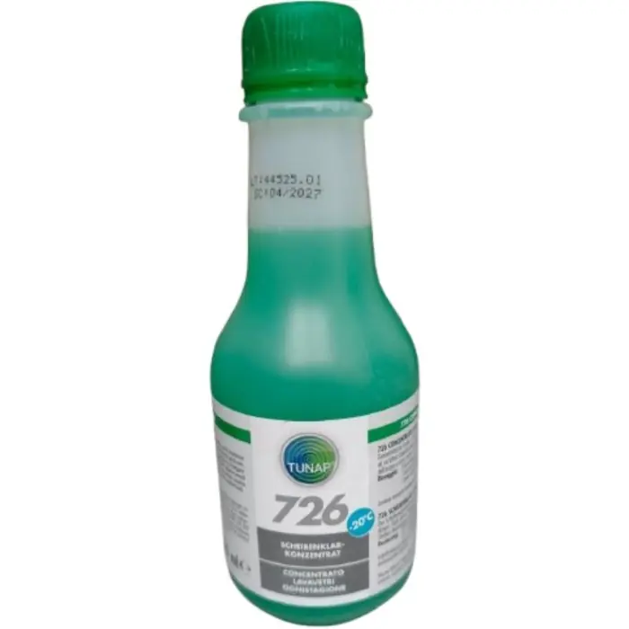 Popolare Tunap 726 Concentrato Lavavetro Tergicristalli Auto Pulizia Profonda Senza Aloni Rimuove Insetti e Calcare 250ml