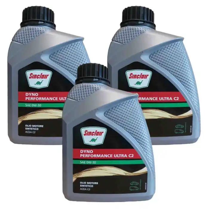 Bestseller Fuchs Sinclair Olio Lubrificante Sae 0w30 Acea C2 Per Motori Diesel, Benzina Ed Ibridi Totalmente Sintetico. 3 Litri