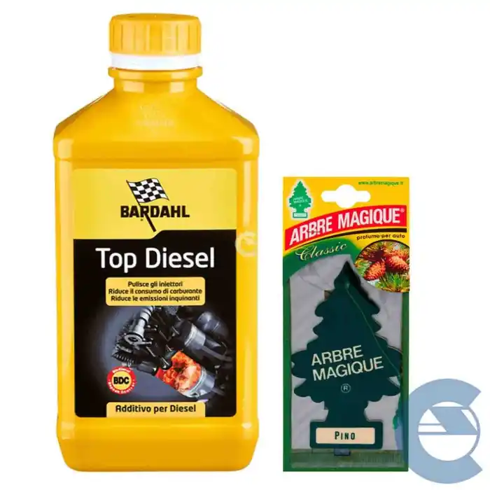 Non Perdere Bardahl Top Diesel 1 Lt 120040 Additivo Pulizia Iniettori Gasolio + Arbre Magique Mono Pino Omagggio