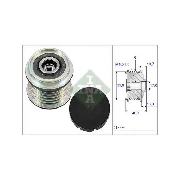 Dispositivo ruota libera alternatore 535 0028 10 SCHAEFFLER INA per RENAULT Promozione Esclusiva
