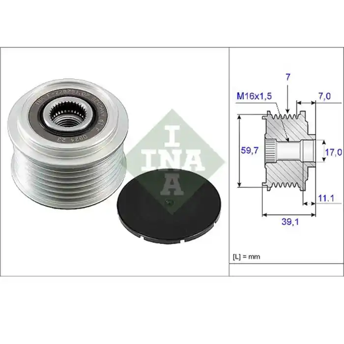 Compra Oggi Stesso Dispositivo ruota libera alternatore 535 0053 10 SCHAEFFLER INA per RENAULT OPEL