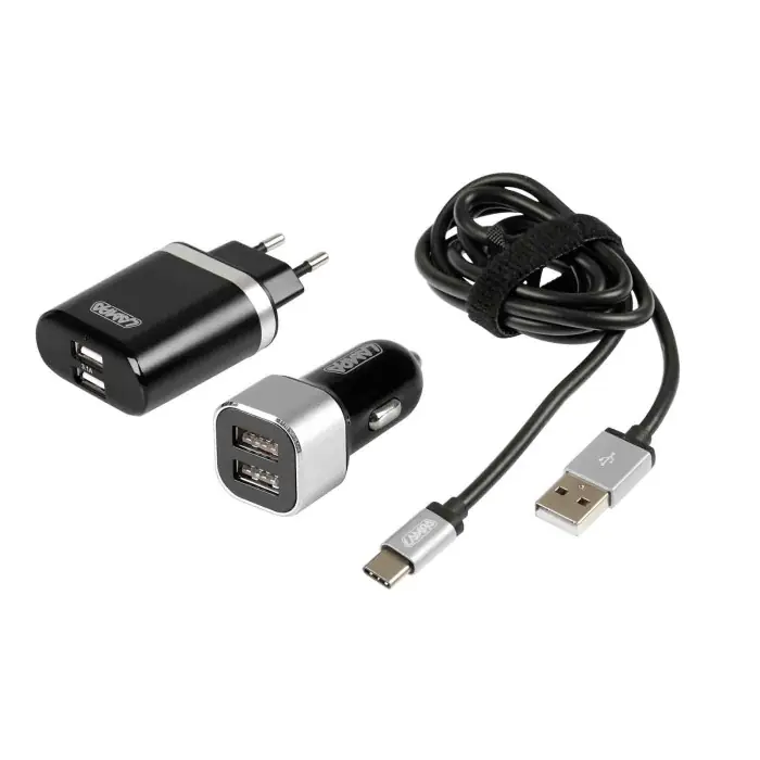 Più Venduto Kit 3 In 1 Usb Type C Fast Charge 12/24v + 230v Type C Kit Di Ricarica