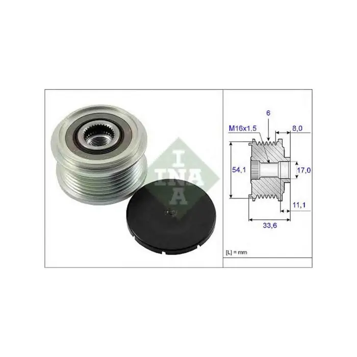 Dispositivo ruota libera alternatore 535 0059 10 SCHAEFFLER INA per PEUGEOT FORD Soddisfatti O Rimborsati