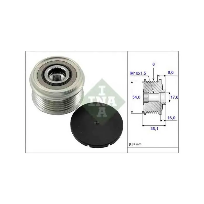 Promozione Esclusiva Dispositivo ruota libera alternatore 535 0063 10 SCHAEFFLER INA per PEUGEOT BMW