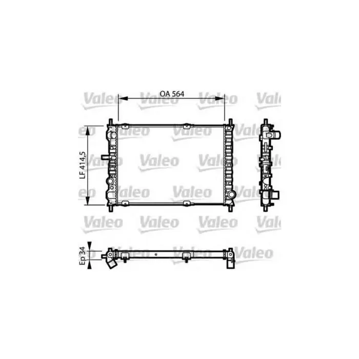 Valeo Radiatore Motore Fiat Brava 1.9 Jtd 95-01 Prezzo Scontato